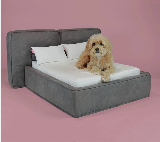 image for HOOMAN SOHO LUXURY HUMAN QUALITY PET BED GREY (small)