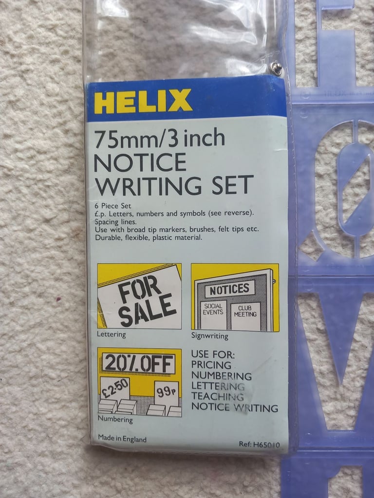 image for Helix 75mm 3 inch notice writing set.  