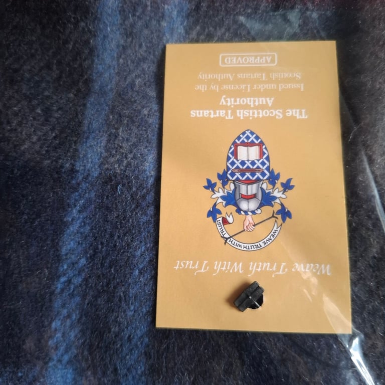 Great Scot oversized Douglas Navy scarf/shawl