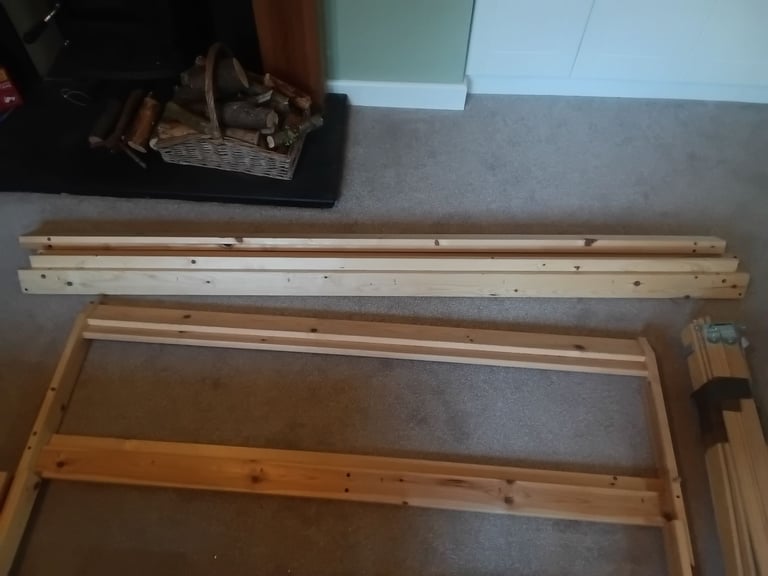 Ikea Wooden Bed Frame - Double