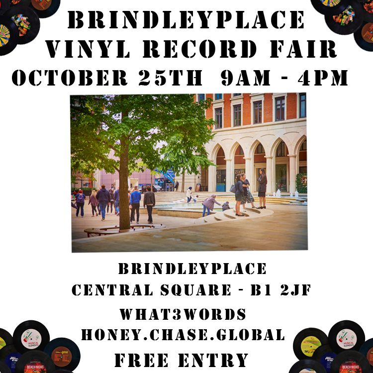 image for Birmingham Brindleyplace Vinyl Record + CD Fair October 25th 9am - 4pm