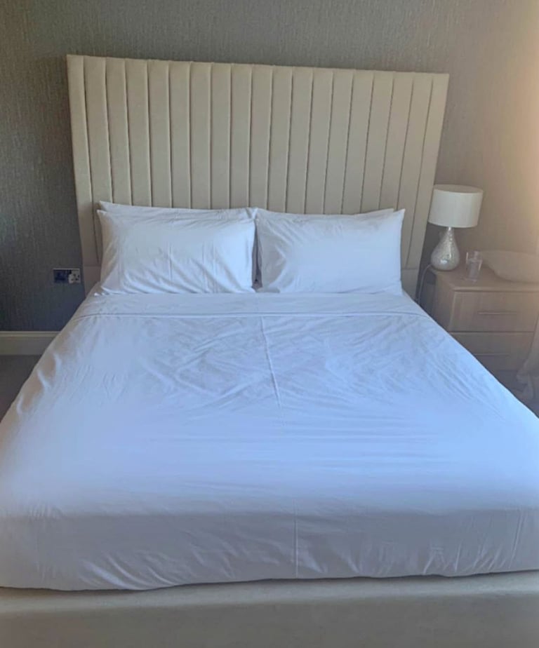 Kingsize double bed with mattress for sale 
