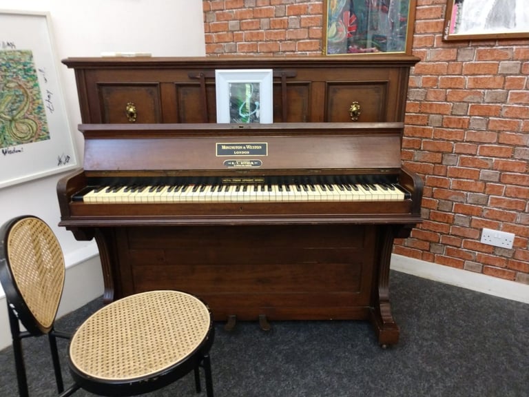 monington & weston london vintage piano antique 