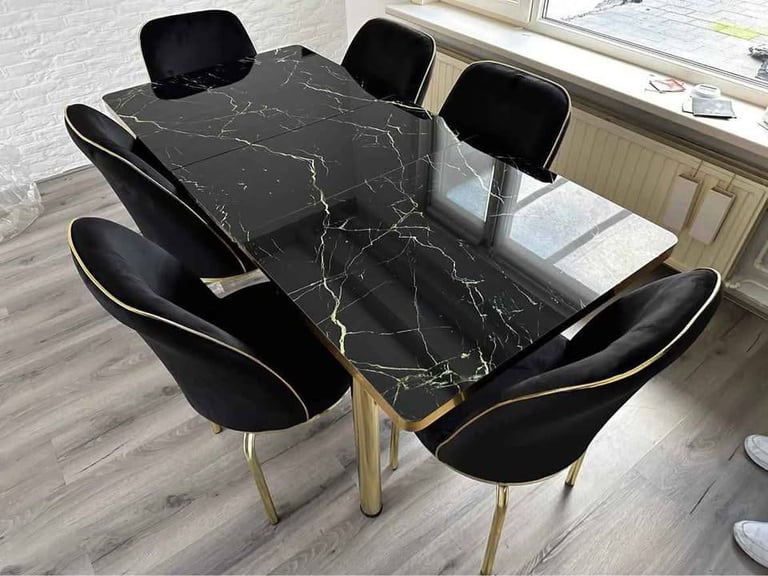 image for Dining Table with 4 or 6 chairs.