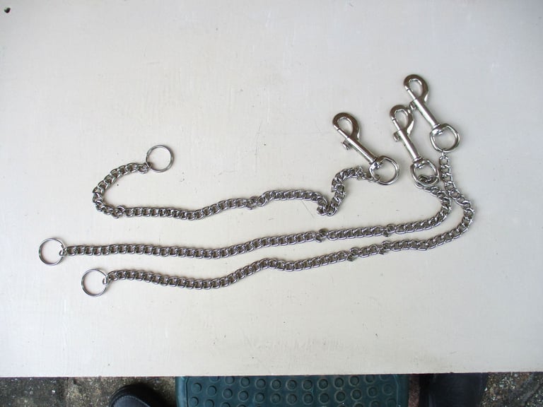 3 only New  80mm Large Key Snappers with 8mm chrome Plated Chain