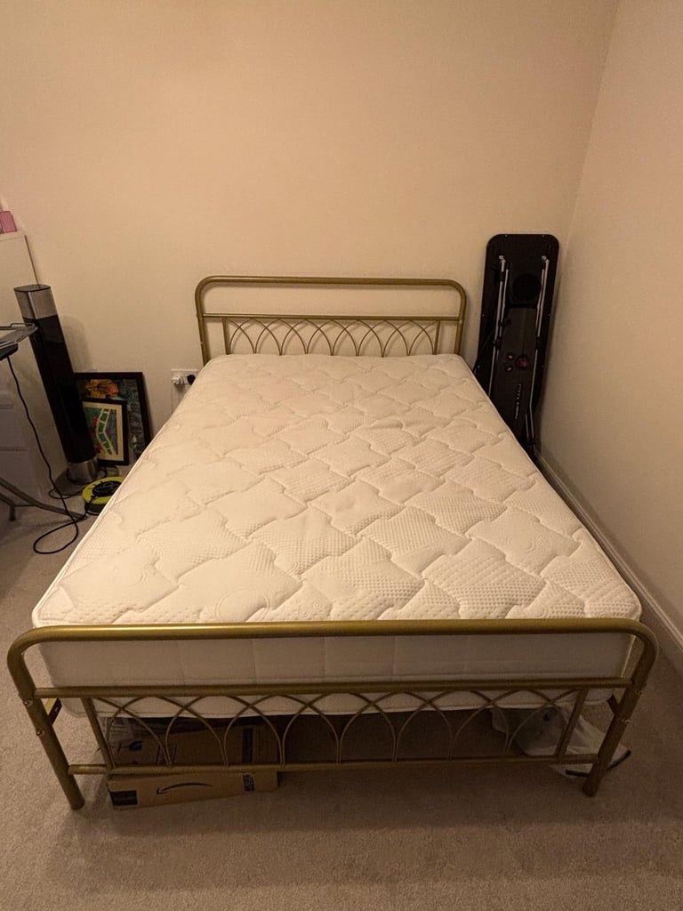 Double bed frame with mattress