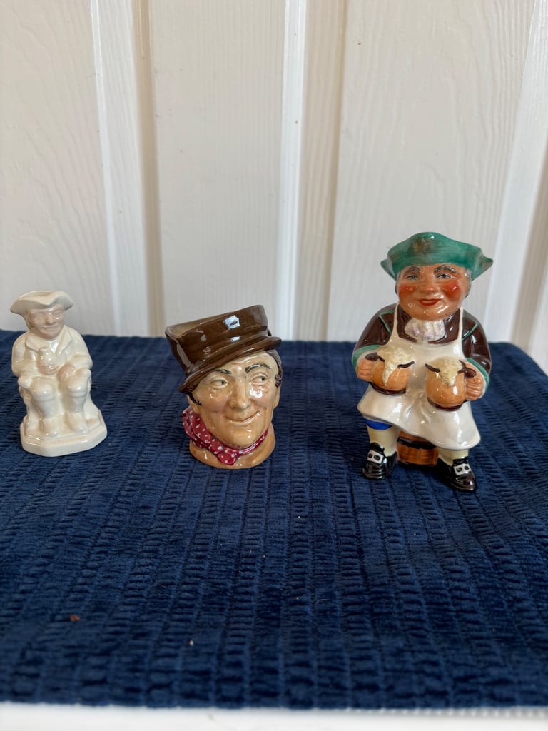 image for 3 Small Antique Toby Jugs