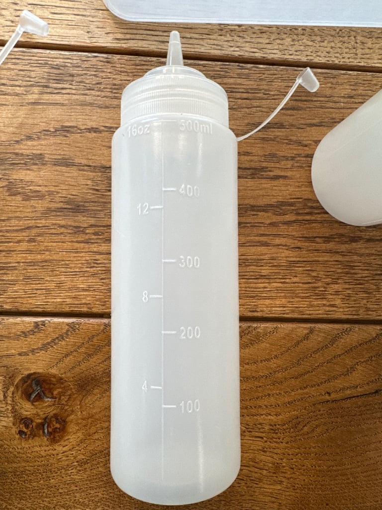 Plastic storage bottles and tubs