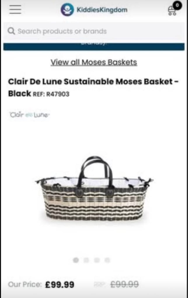 Moses Basket and stand 