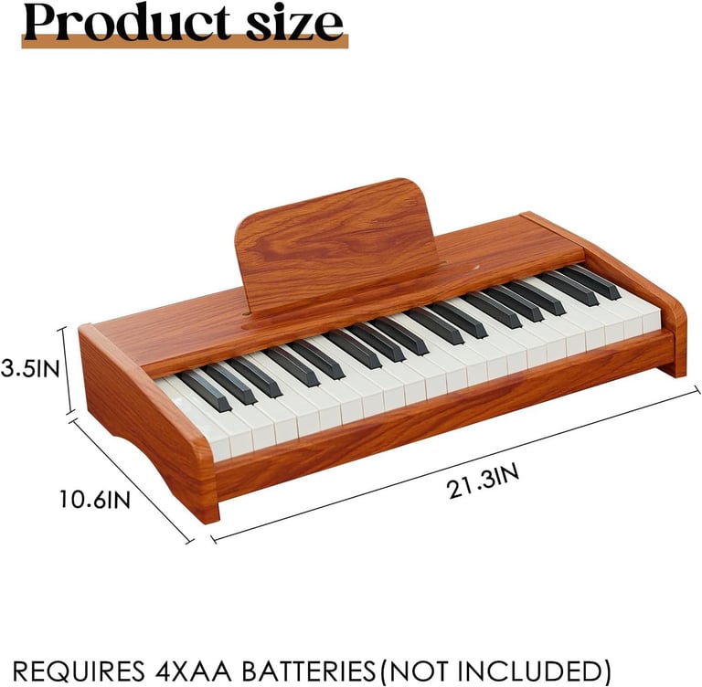 Kids Piano Keyboard, 37 Keys Digital Piano for children, Toddler Music Educational 