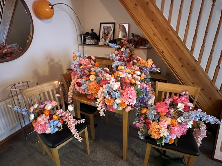 Faux wedding flowers - centre pieces 