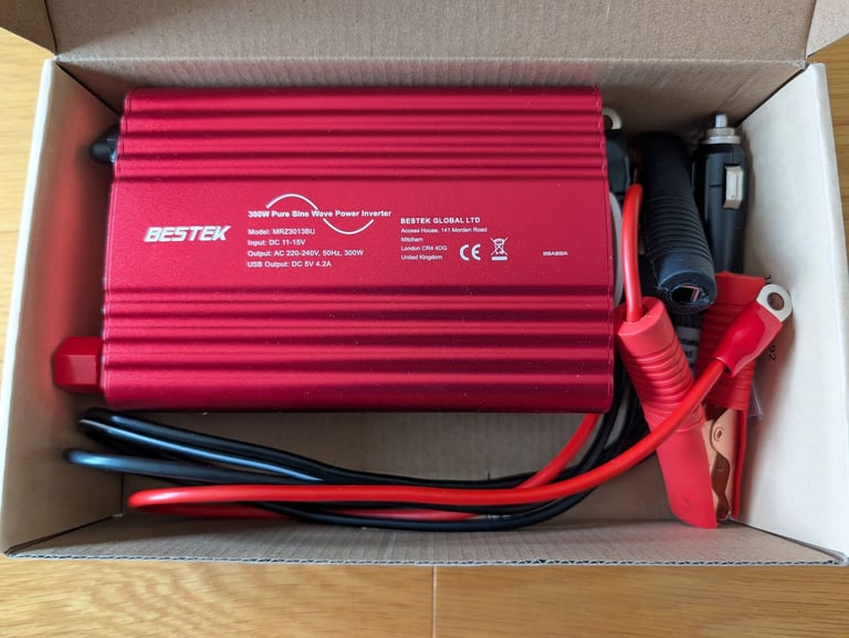 image for Bestek 300W Pure Sine Wave Power Inverter - BRAND NEW