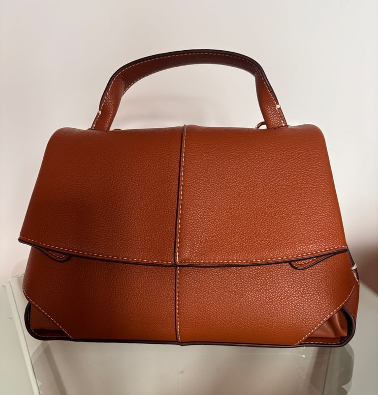 image for Ladies brown handbag with detachable strap  Brand new with tags 