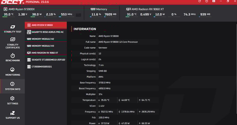 Stunning Ryzen 9 Gaming PC, 9060XT 16GB, 64GB, 3TB, Wifi, BT, Win 11, Warranty #usedpriceperformance