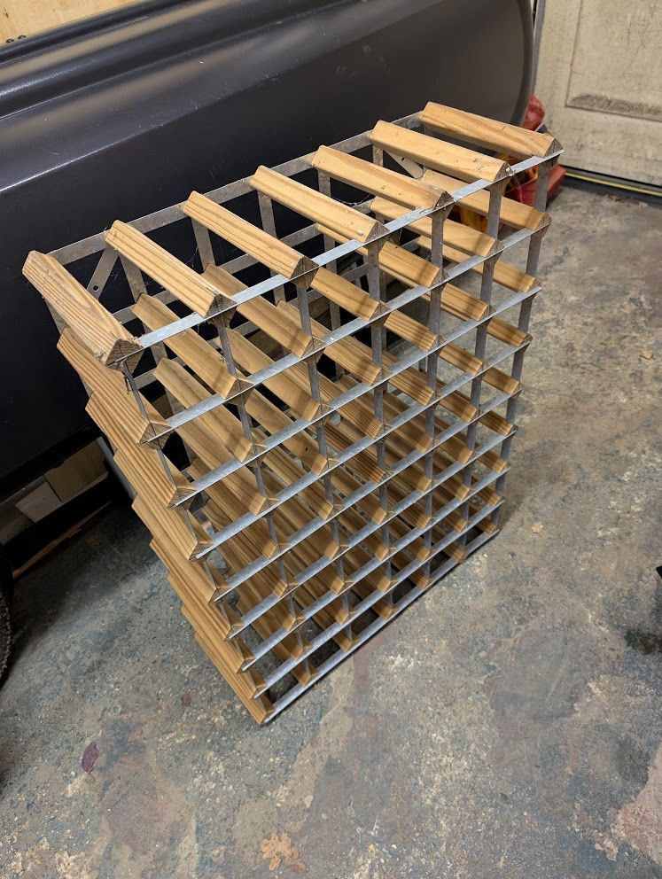 image for 48 bottle wood/metal wine rack