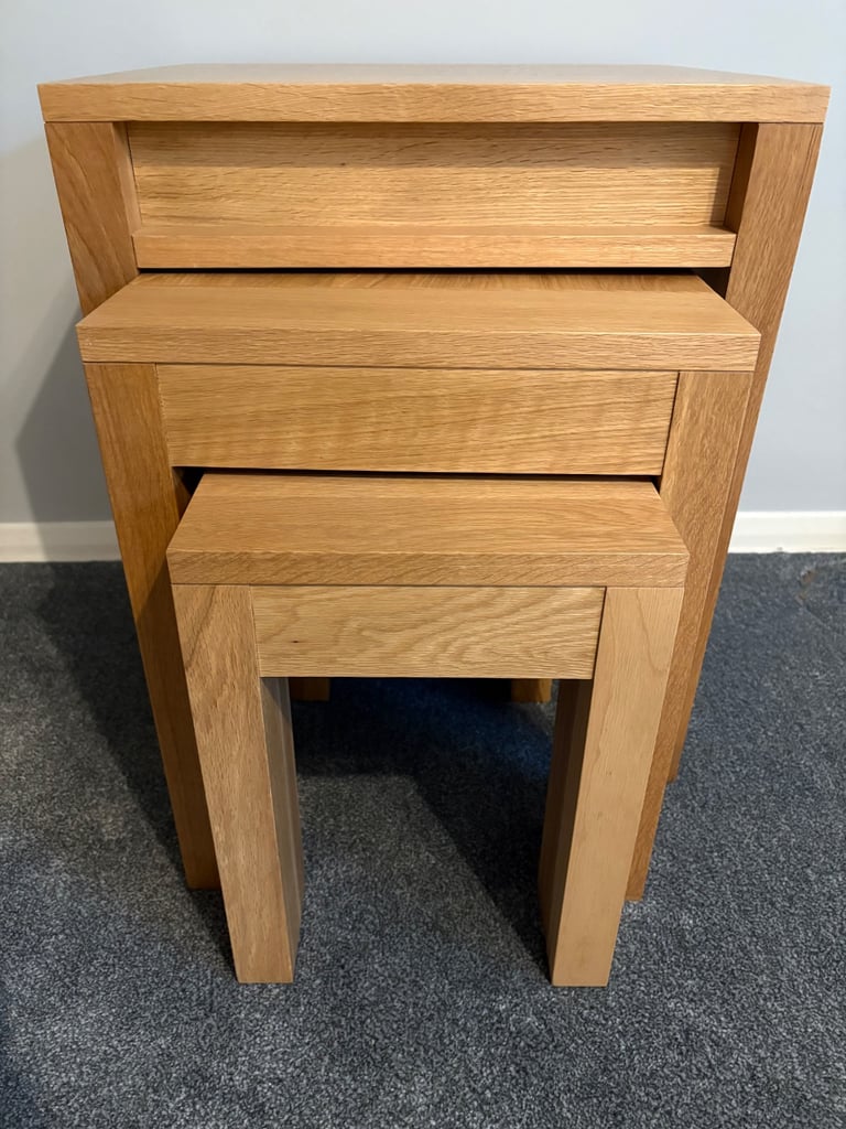 image for Oak nest of tables