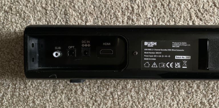 Bush Soundbar and Base Speaker