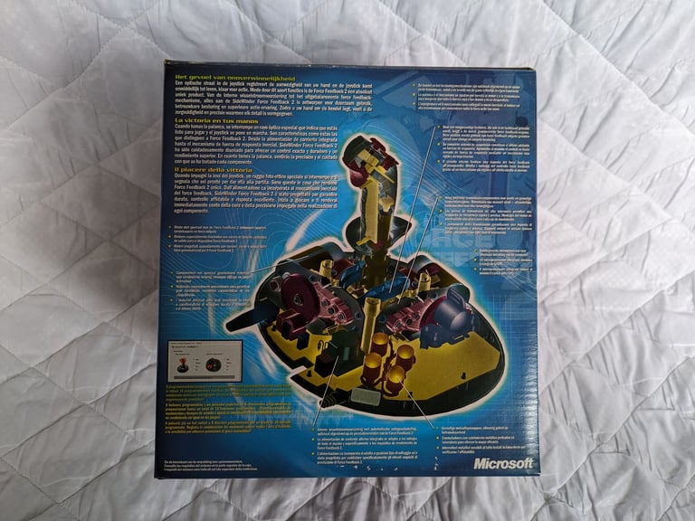 Microsoft SideWinder Force Feedback 2 Joystick – PC. USB. BOXED. VIDEO CLIP.
