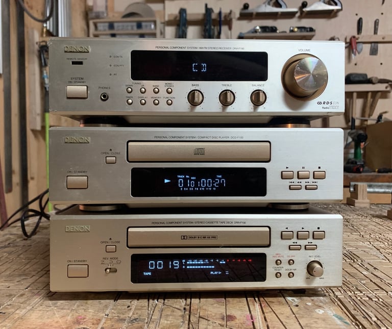 Denon Mini Separates Stereo Hifi System - DRA-F100, DCD-F100, DRR-F100