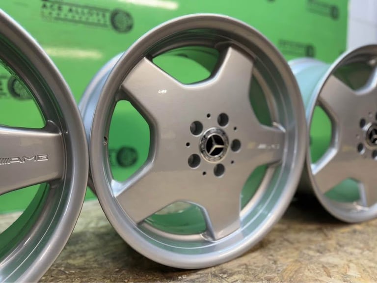 GENUINE OEM MERCEDES CL / S CLASS AMG MONOBLOCK 18” x 8.5J 18” x 9.5J ALLOY WHEELS x 4 *REFURBISHED*
