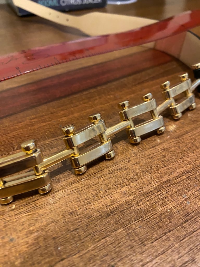 Reiss gold leather belt 