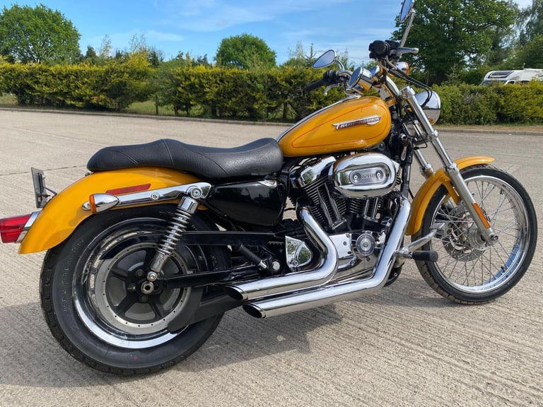 2008 57 HARLEY DAVIDSON XL 1200 C XL1200 CUSTOM SPORTSTER YELLOW CRUISER STUNNER