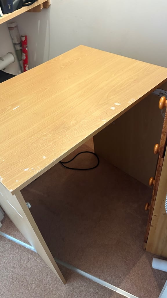 Computer desk without keyboard