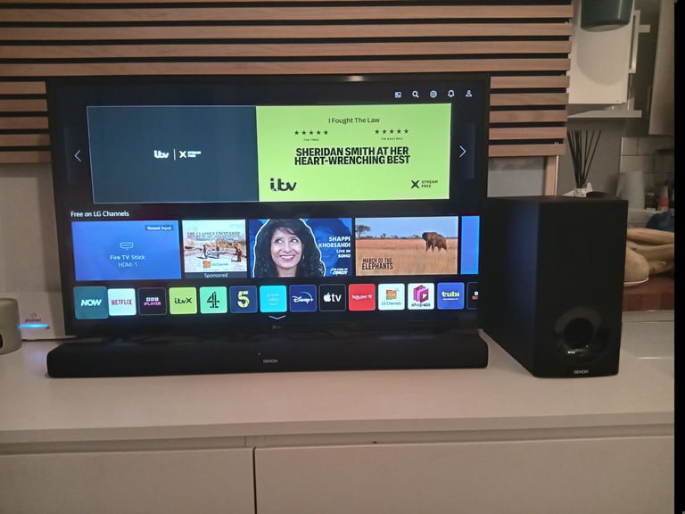 image for LG 43" TV with Soundbar + Subwoofer 