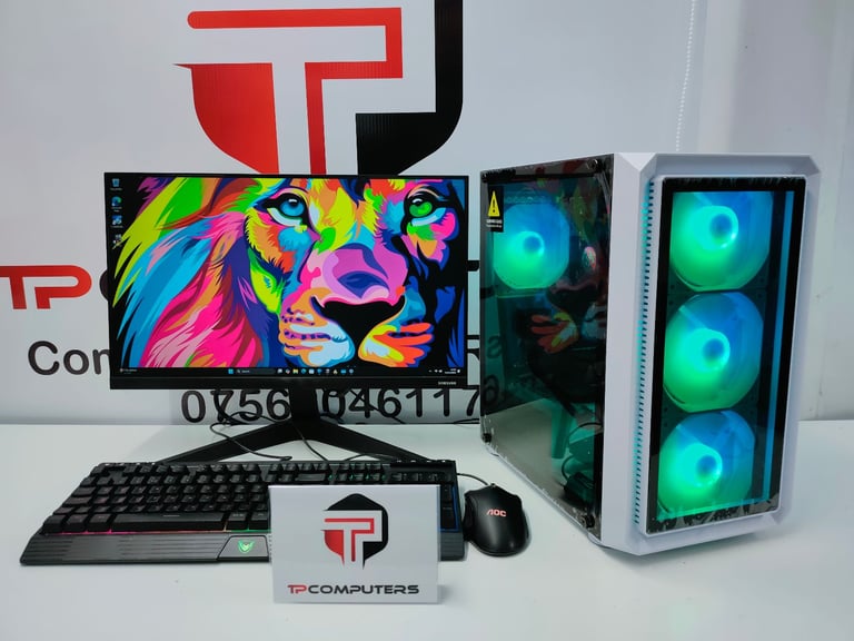 RGB Quick Gaming Computer PC Desktop Setup Bundle | i7 Procesor | RTX 4060 Graphics | 1TB