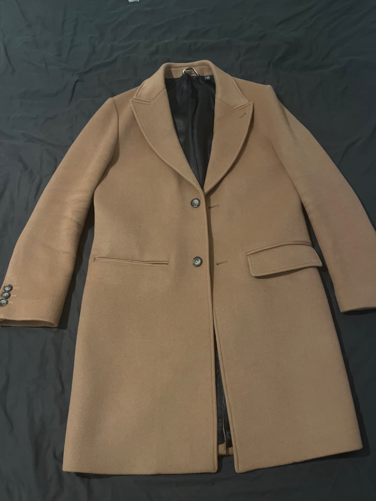 image for Ted Baker Wilding single-breasted wool-blend coat £300 rrp