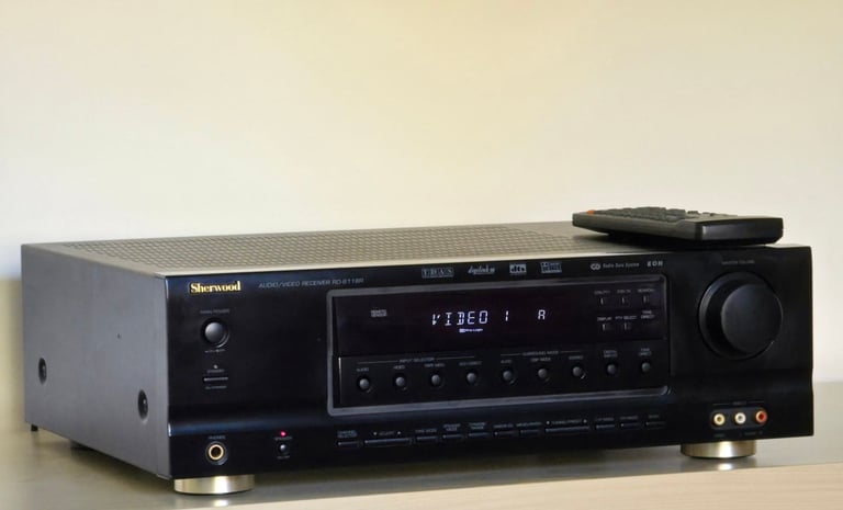 image for Sherwood Audio/Video Receiver - Black - RD-6118R, home theatre cinema. With remote.