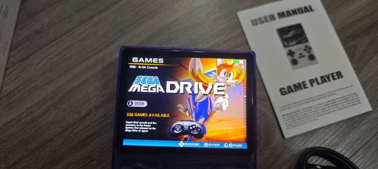 New M37 Handheld Game Console 64GB Purple 20000+ Games
