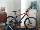 Black and Red B&#039;Twin Rockrider 560 Hardtail Mountain Bicycle Size M