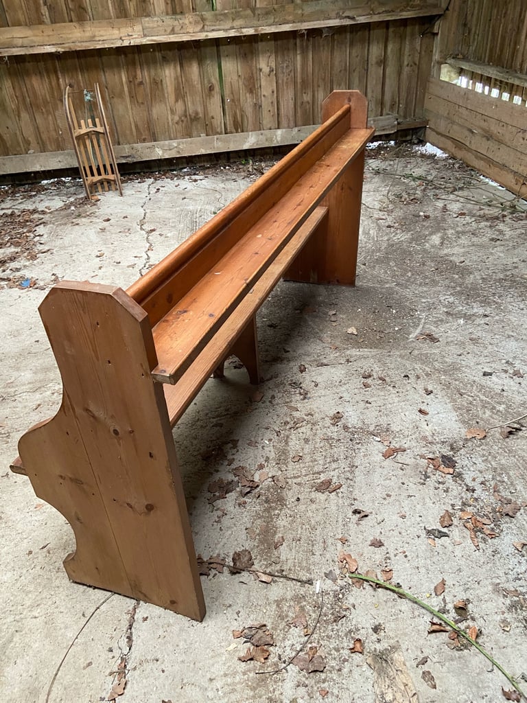 Church pews, antique, pine