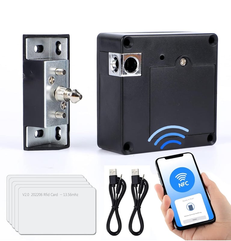 image for RFID Cabinet Lock, Smart NFC Electronic Locks for Wooden Cabinet