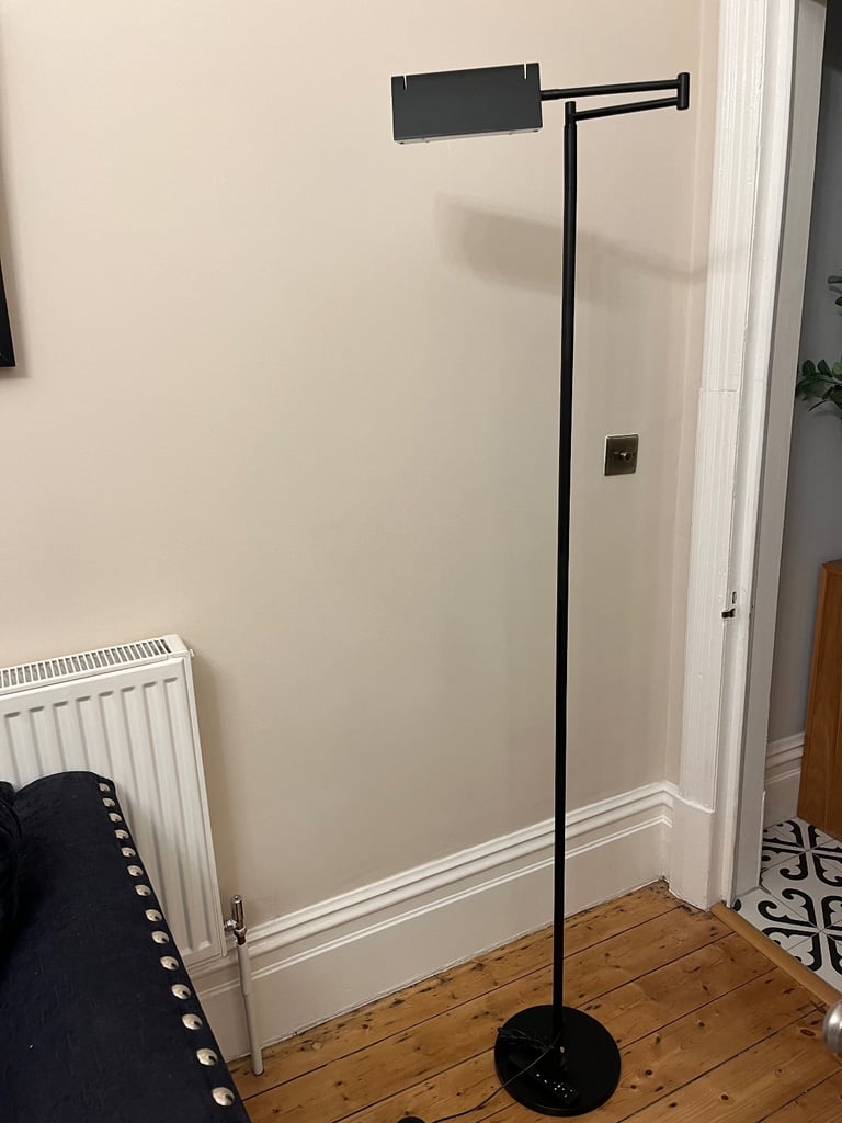 Black Floor Lamp All Metal 3 colours and 5 brightness settings 