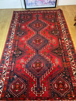 Amazing Vintage Handmade Persian Eastern Red Wool Rug Carpet Vibrant 1