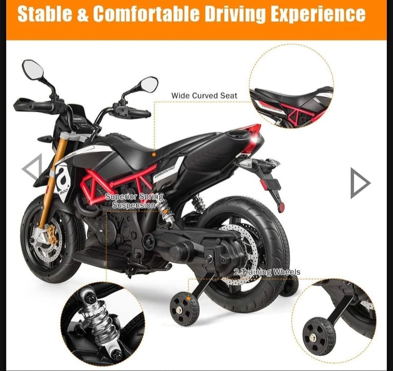 Aprilla Licensed 12v kids electric motorbike