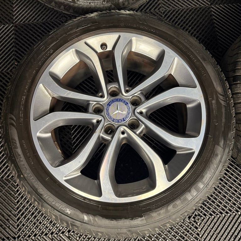 17" GENUINE MERCEDES C CLASS W205 GREY DC ALLOY WHEELS TYRES ALLOYS