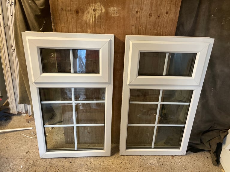 H 109 x W 63 cm - **1 LEFT** GEORGIAN UPVC DOUBLE GLAZED WINDOW - (REF: SJ457)