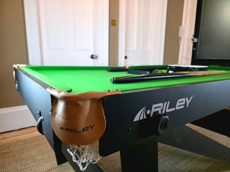 RILEY BCE SNOOKER & POOL TABLE | 6ft | ROLLING LAY FLAT FOLDING | BILLIARDS 
