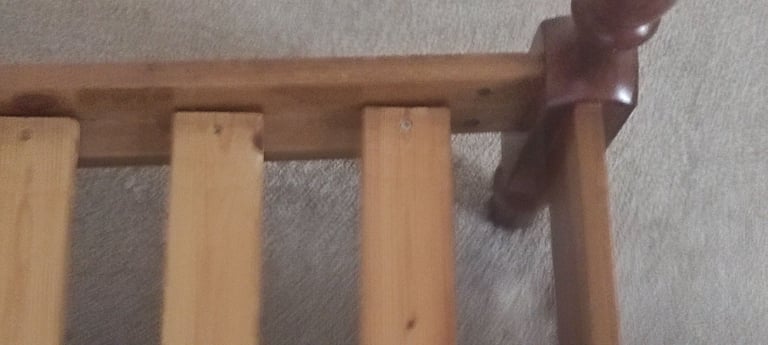 King Size solid wood bed and mattress