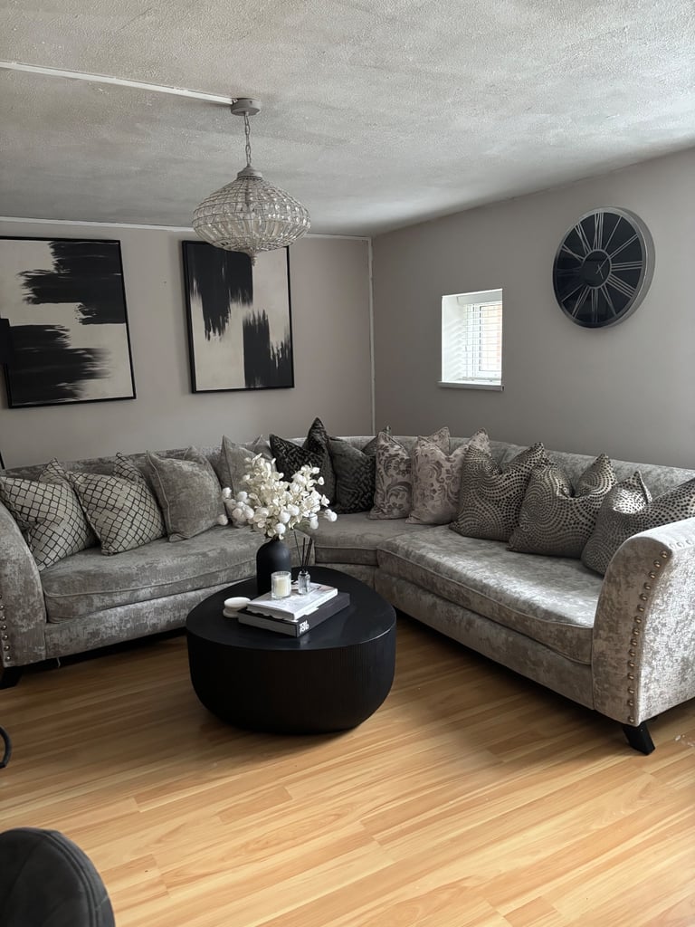 L shape sofa with FREE arm chair 