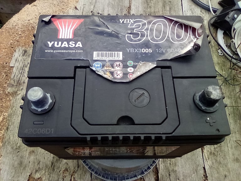 YUASA CAR BATTERY 60AHR, 450AMPS