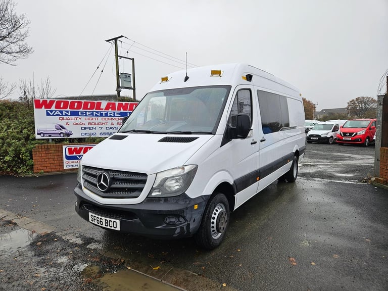 2016 ON 66 PLATE MERCEDES BENZ SPRINTER 516CDI LWB CREW VAN 41K ULEZ FREE ZONE