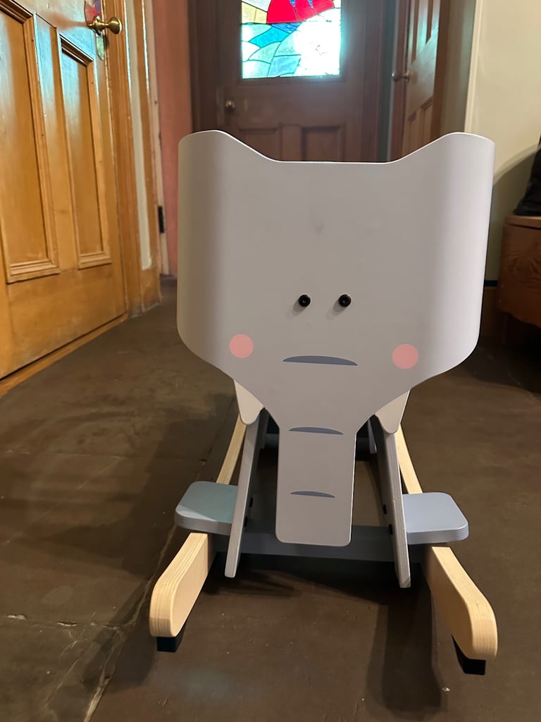 Janod Wooden Rocking Elephant ride-on toy for 12-36 months