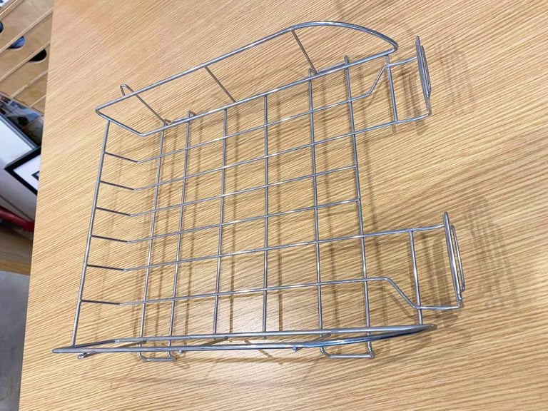 NEW FIVE Chrome Wire Frame Desk Filing Trays 5 Steel Home Office Admin Paperwork In Tray RRP £49.95