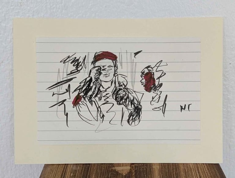 Art work drawing 'Boy Dress Up As Jack Sparrow'  
