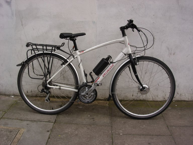 Electric Bike/ Hybrid/ Commuter Bike by Specialized, White, Medium, JUST SERVICED/ CHEAP PRICE!!!