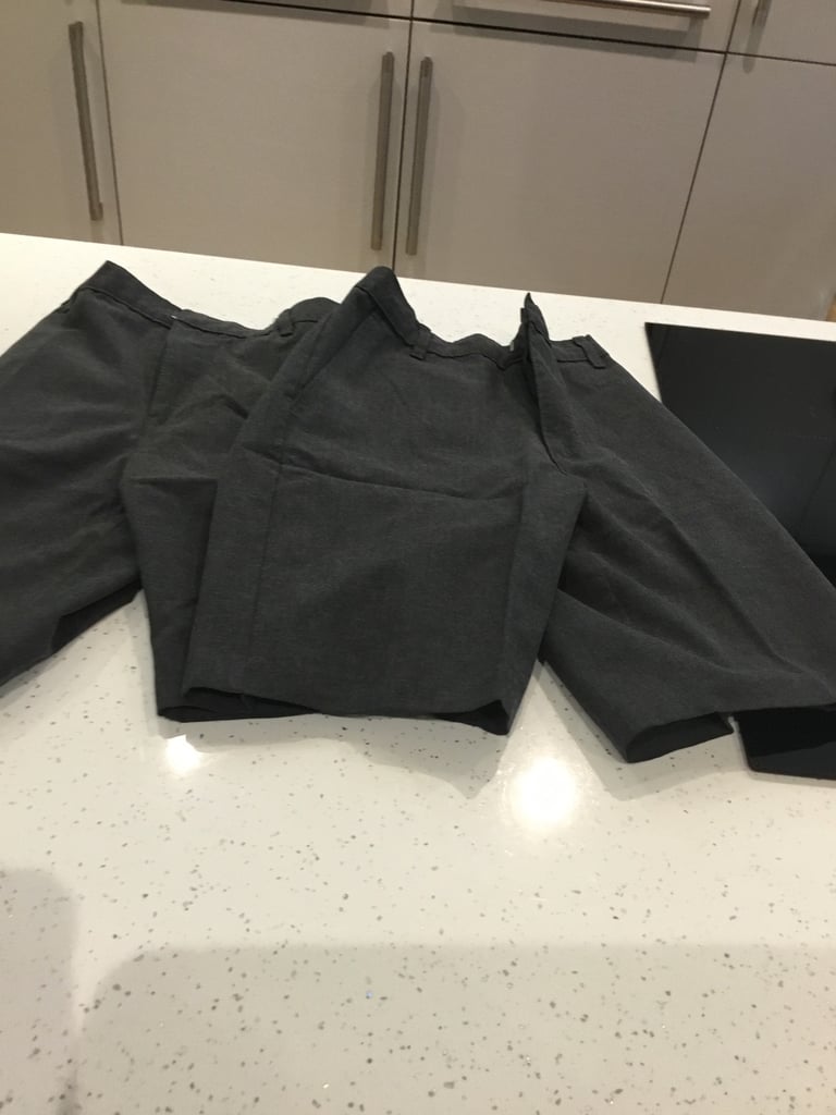 image for M and s grey school shorts. 10 11 